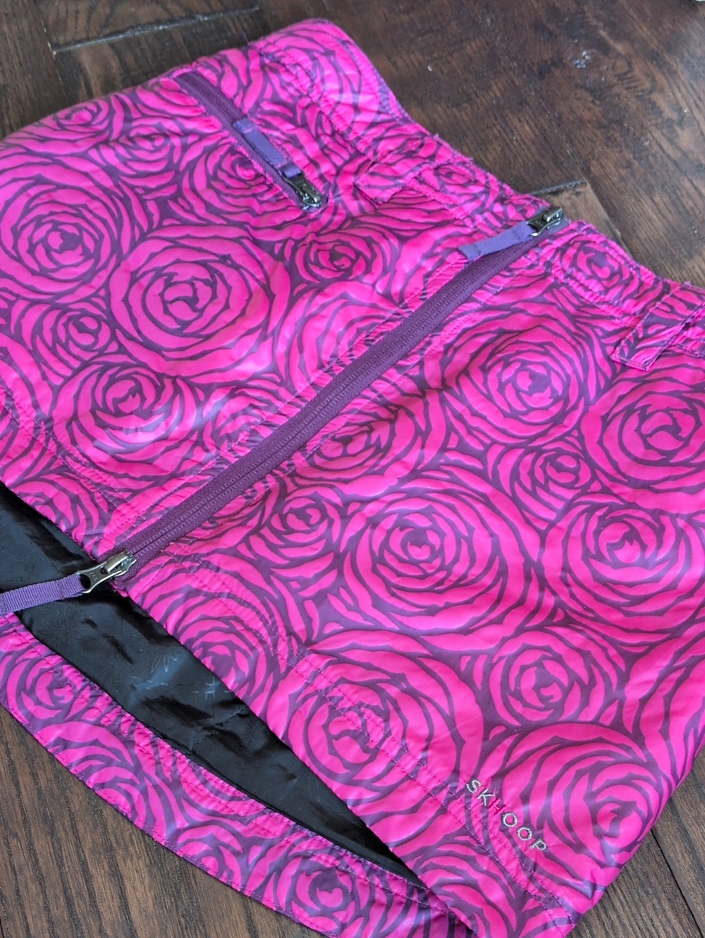 Ski-Doo Pink Rose Print Mini Skirt